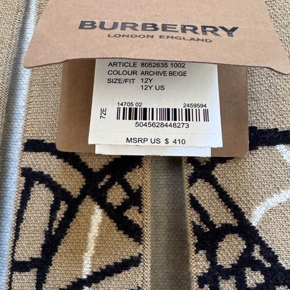 Burberry Girls Thomas Bear Avril Pleated Knit Skirt - Picture 11 of 11